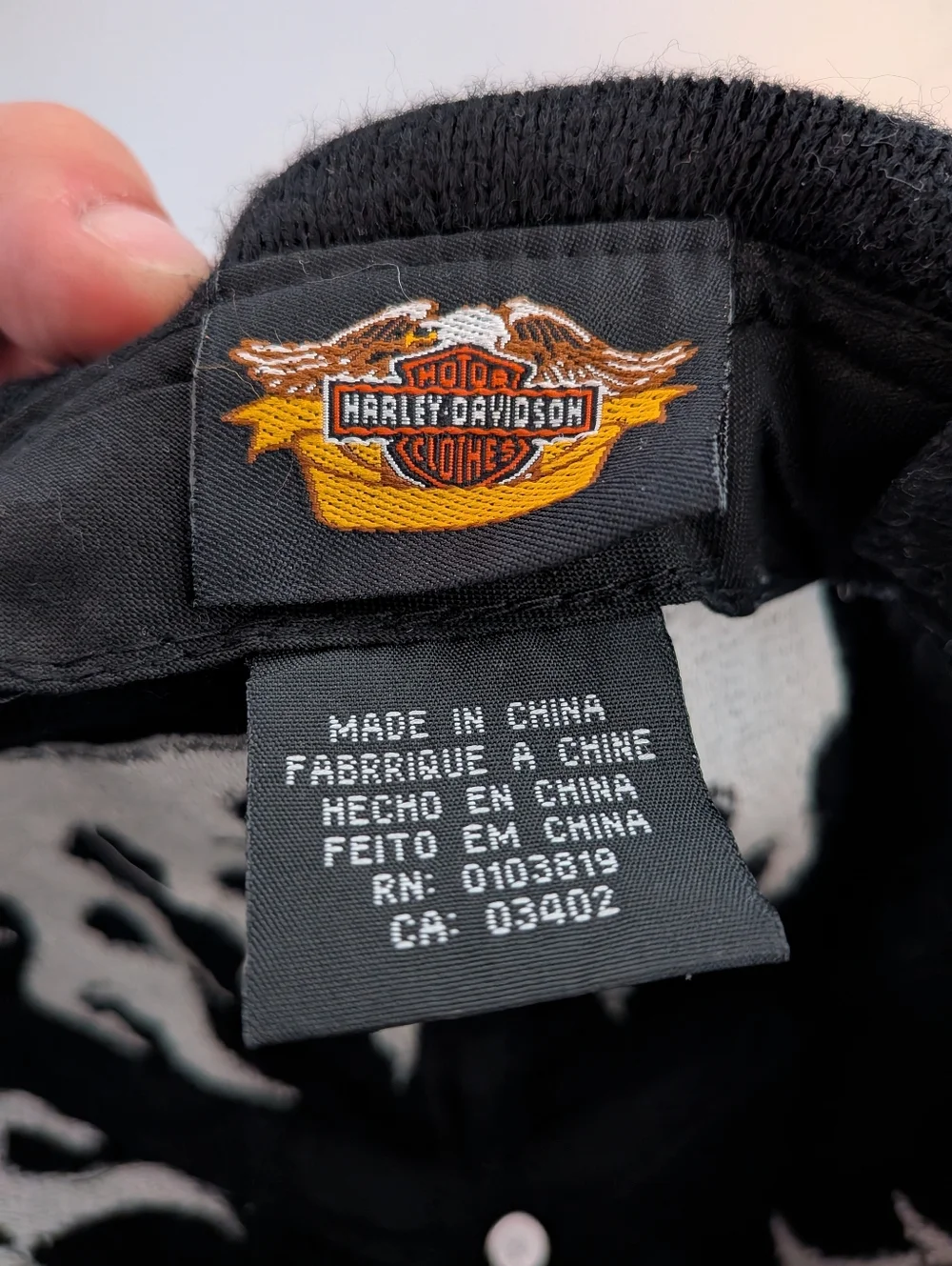 Harley-Davidson Black & Gray Flame Beanie - Picture 4 of 4